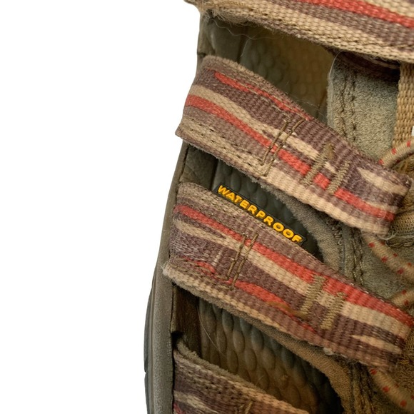 Keen Mens Brown Red Waterproof Sandals Bungee Hiking Shoe Size 5 - Picture 2 of 15